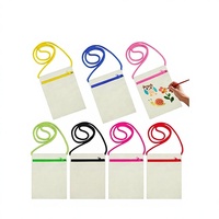 Tas Selempang Mini Anak dari Katun, Ringan, Bahan Kanvas, untuk TK, Aktivitas Luar Ruangan, dan Penyimpanan