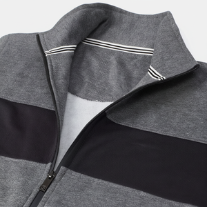 Survêtements de sport extensibles en polyester de haute qualité pour hommes avec ensemble de jogging deux pièces - Product Image 1