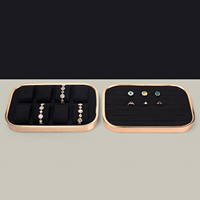 Plateau de présentation de bijoux, plateau de rangement pour bagues, pendentifs, colliers, bracelets et joncs, plateau de présentation pour comptoir de vitrine de bijouterie
