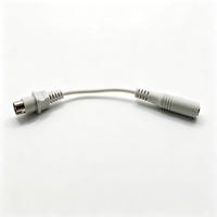 Câble adaptateur PVC RTS 2*22AWG DIN mâle vers prise jack 6,35 mm femelle pour câblage de détecteur et d'appareil de mesure