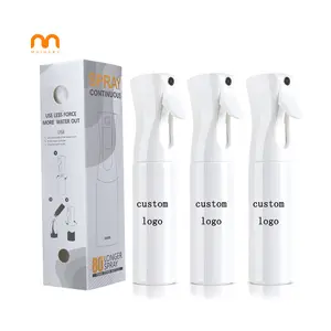 Biểu Tượng Tùy Chỉnh 200Ml 300Ml 500Ml Nhựa Mỹ Phẩm Chai Hiệu Cắt Tóc Cửa Hàng Salon Sương Phun Tóc Phun Liên Tục Kích Hoạt - Product Image 1