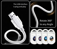 Projecteur d'étoiles portable A062, 300 lumens ANSI, résolution native 720p, courte portée, réglable, mini projecteur LED USB