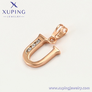 เครื่องประดับ A00672847 Xuping ใหม่ขายดีจี้สีโรสโกลด์หรูหราเรียบง่ายพิเศษตัวอักษรรูปร่างจี้เพทายสำหรับผู้หญิง - Product Image 3