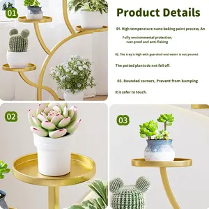 <span class=keywords><strong>Support</strong></span> <span class=keywords><strong>de</strong></span> sol multicouche en fer <span class=keywords><strong>de</strong></span> luxe pour pots <span class=keywords><strong>de</strong></span> fleurs jardinières <span class=keywords><strong>support</strong></span> <span class=keywords><strong>de</strong></span> plante araignée lierre vert pour balcon salon - Product Image 4