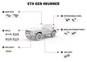 Phụ kiện xe địa hình 4x4, giá nóc xe cho TOYOTA 4Runner <span class=keywords><strong>2025</strong></span>, các mẫu mới nhất - Product Image 5