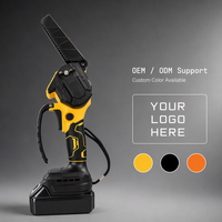 Mini tronçonneuse sans fil, tronçonneuse électrique au lithium portable pour la coupe des branches d'arbres de jardin, l'élagage du bois