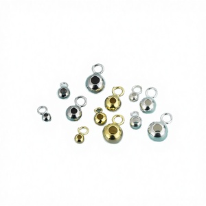 Perles rondes Weiji en argent sterling 925 de 3/4/5/6 mm avec connexion par boucle, modèle WJ1294, pour la création de bijoux multi-usages - Product Image 4