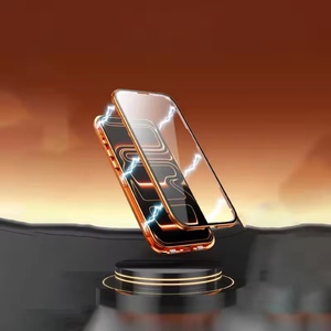 เคสโทรศัพท์ใสขอบโลหะกระจกนิรภัยสองด้านสำหรับ iPhone 17 16 15 14 Pro Max รุ่นอัปเกรดแบบแม่เหล็ก - Product Image 2