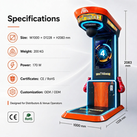 Machine d'arcade de boxe à monnayeur Neofuns Ultimate Big Punch avec écran LED de 32 pouces pour FEC