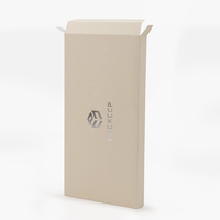 Boîte à rabat rigide en carton gris biodégradable personnalisée pour ensemble de beauté, texture abricot, avec inserts en forme de cœur