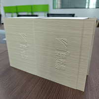 Panel Sandwich Berlapis Motif Kayu PET Inti Wol Batu EPS Logam Tahan Api untuk Dinding Ruangan Bersih