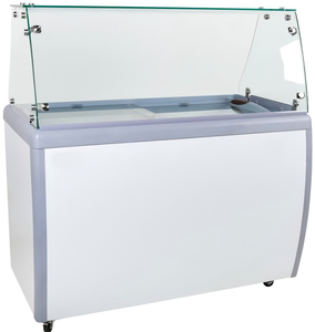 160l-560l Dial Temperature Control Scooping Ice <b>Freezer</b> with Glass Guard for Dmw12-560wxu Dmw12-560wxu White Powder Coated - Product Image 5