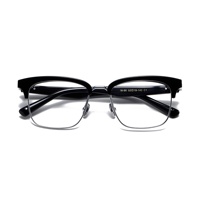 Montures optiques en acétate faites à la main en Chine 2024, protection anti-lumière bleue, style vintage européen, lunettes de mode unisexes de luxe avec étui