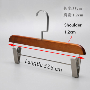 Hot Bán Nâu Gỗ Móc Áo Cho Hàng Đầu Và Quần Nữ Hà Lan Với Móc Phẳng Cá Nhân Quần Áo Bằng Gỗ Móc - Product Image 4
