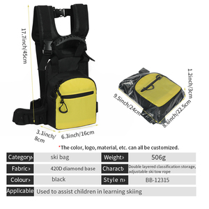 Arnés de Esquí para Niños: Ayuda a los Niños Pequeños a Aprender a Esquiar con Soporte, Arnés de Esquí Infantil con Mochila para Edades de 2 a 8 Años - Product Image 4