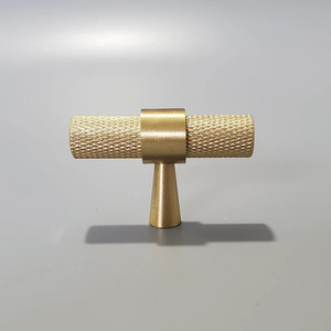 豪华家具拉手厨房青铜黄铜滚花橱柜门拉手 - Product Image 3