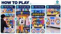 MACHINE D'ARCADÉE MUSICALE COMMERCIALE MAGIC AMUSEMENT 2 JOUEURS SPIN 2 WIN AVEC PRÊMIES, À MONNAYEUR LED, CERTIFIÉE CE POUR SALLES D'ARCADÉES, CENTRES COMMERCiaux ET PARCS D'ATTRACTIONS