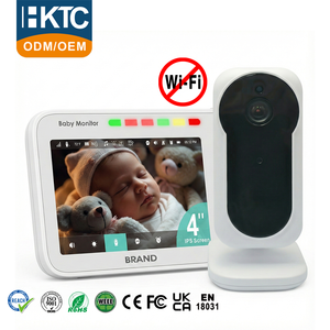 Moniteur de bébé numérique portable KT-4112S, écran IPS 4 pouces, 1080p, zoom 2x, vision nocturne, mode VOX, alarme de pleurs, berceuses, interphone - Product Image 1