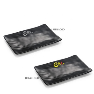 Japanese Style Black Melamine Rectangle Dinner <strong>Plate</strong> Sushi <strong>Serving</strong> Dish for Restaurant Hotel Catering Use - Product Image 6
