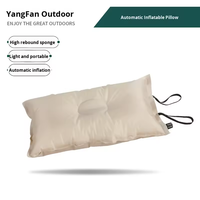 Oreiller gonflable automatique d'extérieur en gros personnalisé, coussin d'air portable en éponge pour le camping