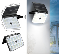 Lampe murale solaire à détecteur de mouvement PIR, lampe de sécurité extérieure super lumineuse, design pliable, lampe solaire murale pour patio