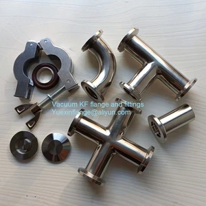 Linh Kiện Chân Không Cao Mặt Bích Cổ Hàn KF10 KF16 KF25 KF40 KF50 Núm Vú Nửa Kín Có Đầu Nối Ống Dài - Product Image 4