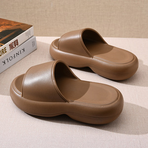 Sandalias Guru con Plataforma, EVA, Color Blanco Hueso, Punta Redonda, Cómodas para Uso en Exteriores, con Tacón - Product Image 3