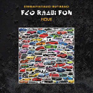 Adesivi in PVC Impermeabili Personalizzati Colorati Mini Auto da Corsa <span class=keywords><strong>JDM</strong></span> 100 Pezzi Decorazione per le Feste - Product Image 3