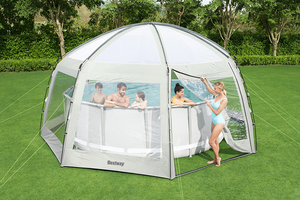 Bestway 58612 6.00m X 6.00m X 2.95m Housse de <span class=keywords><strong>piscine</strong></span> <span class=keywords><strong>ronde</strong></span>, accessoires <span class=keywords><strong>pour</strong></span> <span class=keywords><strong>piscine</strong></span>, <span class=keywords><strong>tente</strong></span> dôme à deux couches avec sac de transport - Product Image 4