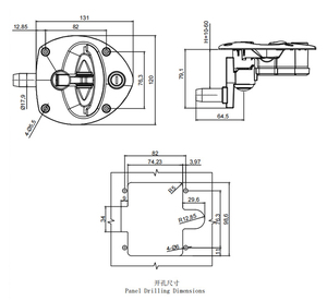 MB444 Kit di <span class=keywords><strong>Sostituzione</strong></span> <span class=keywords><strong>Serratura</strong></span> <span class=keywords><strong>Porta</strong></span> per Camper in Fibra di Vetro, Chiusure per Roulotte - Product Image 5