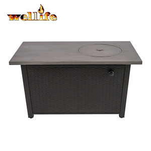 Custom Made Wood Storage Corten Steel BBQ Fireplace Fire Pit