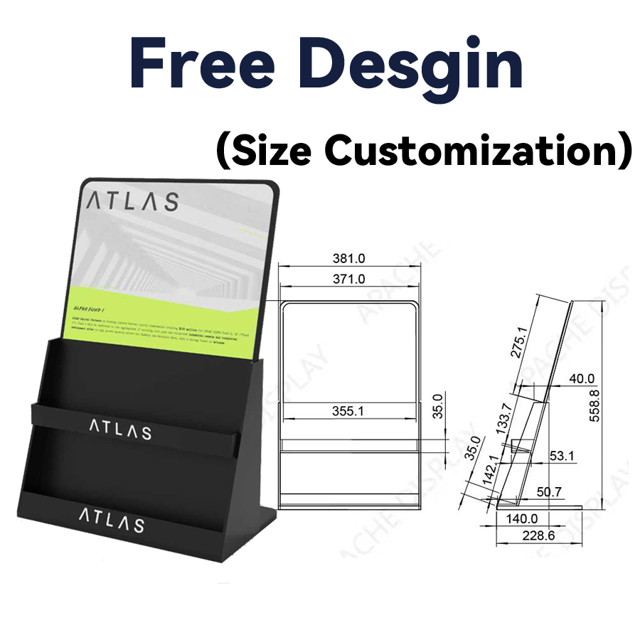 Apache Custom PVC Countertop Retail Makeup Display Stand for Beauty Salons, Luxury Cosmetic Boutiques and Pharmacy Counters — view 3