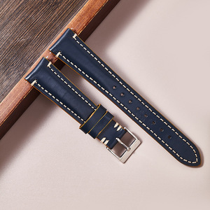 สายนาฬิกาหนังนิ่มเงาแบบขายส่ง ขนาด 20 มม. 22 มม. พร้อมซับในระบายอากาศ ใช้ได้กับนาฬิกา Samsung Huawei Classic Quartz - Product Image 6