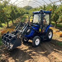 Tracteur agricole 4x4 de 120 CV avec cabine climatisée, système hydraulique robuste, levage haute performance et démarreur électrique pour les terres modernes