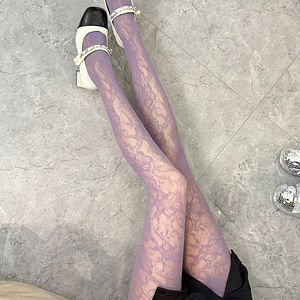 OEM Custom Sexy Mesh Exotic Dancewear Black Lace Large Size Stockings Summer Colorful <b>Fishnet</b> Pantyhose / Tights for Women - Product Image 3