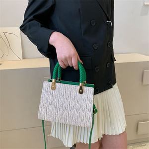 Bolso de paja de playa Bolso de playa de verano Bolso de mano de rafia tejido ecológico Bolso de mano para mujer - Product Image 6
