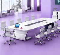 Table de conférence multi-personnes de qualité supérieure, design moderne en métal, pour la maison, le bureau et l'école