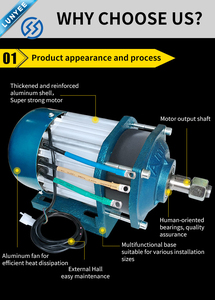 1500W ~ 3500W 1.5KW 1.8kw 2kw <span class=keywords><strong>2</strong></span>.2kw 3KW 3.2kw 3.5kW BLDC không chổi than <span class=keywords><strong>DC</strong></span> động cơ bánh răng cho ba bánh điện 36V 48V 60V 72V 600rpm - Product Image 3