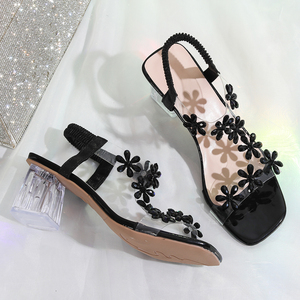 Sandalias de PVC de Verano para Mujer, Diseño de Punta Abierta, para Todo Clima, Sandalias de Moda con Dedos Descubiertos, Pantuflas para el Hogar, Piscina y Playa - Product Image 4