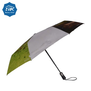 2023 New Hot Sale Promotional Xiamen Xintongxing Shaoxing <b>Umbrella</b> Full Auto Long Leather Handle 3 Folding <b>Umbrella</b> - Product Image 3
