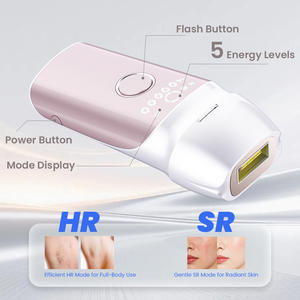 เครื่องกำจัดขน IPL รุ่น Moolweel T013C แบบมือถือ พร้อมไฟ LED บำรุงผิว ลดเลือนริ้วรอย ระบบทำความเย็นด้วยน้ำแข็ง อุปกรณ์เลเซอร์พกพาสำหรับกำจัดขนตามร่างกายและใต้วงแขน - Product Image 2