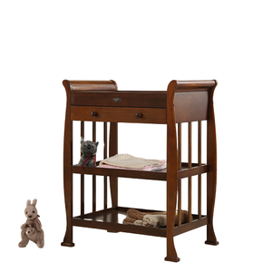 Table à <span class=keywords><strong>langer</strong></span> multifonctionnelle en <span class=keywords><strong>bois</strong></span> <span class=keywords><strong>blanc</strong></span> moderne à 2 niveaux pour la chambre à coucher - Product Image 3