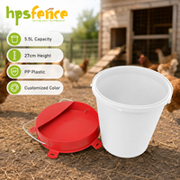 Abreuvoir à poulet en PP durable 5,5 L avec joint d'étanchéité anti-fuite pour élevages avicoles