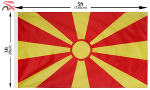 Banderas Nacionales Promocionales <span class=keywords><strong>de</strong></span> Poliéster 100% Impresas 150x90, <span class=keywords><strong>Bandera</strong></span> <span class=keywords><strong>de</strong></span> <span class=keywords><strong>Macedonia</strong></span> <span class=keywords><strong>del</strong></span> <span class=keywords><strong>Norte</strong></span> para Exteriores - Product Image 6
