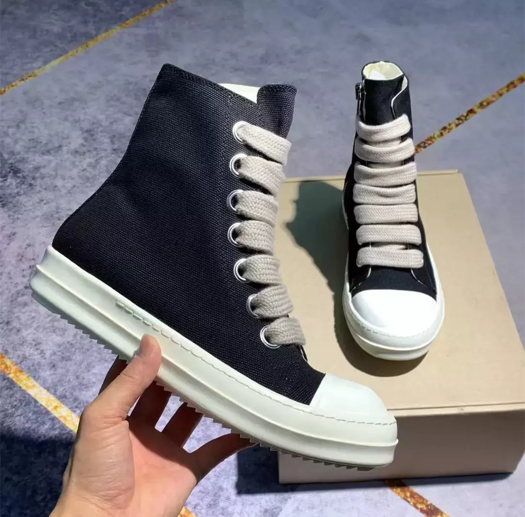 2024 Nieuwe Producten Bekende Merken Mannen Schoenen Rick Canvas Laarzen Schoenen Designer Sneakers Mode Martin Ro Owens Voor Grote Kant