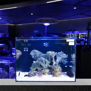Venta caliente acuario de arrecife con 48W LED Coral lámpara ajustable Control táctil luces de acuario