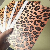 FONLYU - Adhesivo Decorativo 3D con Patrón de Leopardo en Relieve para la Parte Trasera del Teléfono Móvil, Compatible con Plotter de Corte de Película