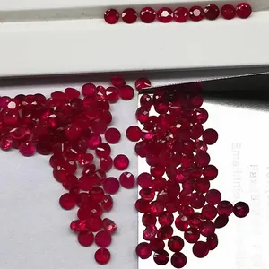 SGARIT Trang Sức Đá Quý Rời Ruby Nautral Cắt Tròn 3Mm Cho Trang Sức Tùy Chỉnh Đá Quý Ruby Chính Hãng