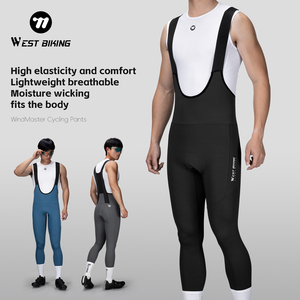 <span class=keywords><strong>Pantaloni</strong></span> da ciclismo ad alta elasticità da uomo con imbottitura in spugna 3D che taglia l'umidità aderente collant da <span class=keywords><strong>bici</strong></span> da taglio - Product Image 1