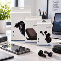 Personnaliser diverses boîtes d'emballage de produits, boîtes colorées pour supports de téléphone portable, boîtes en carton blanc avec trous de suspension